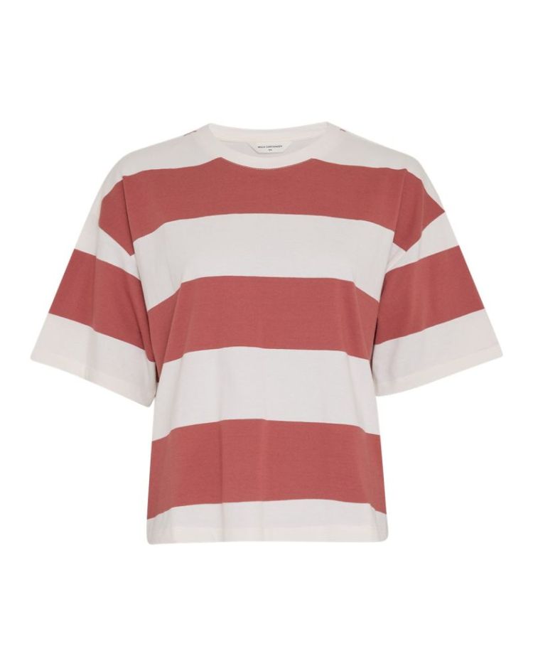 MSCHNALDI ORGANIC TEE MARSALA/EGRET